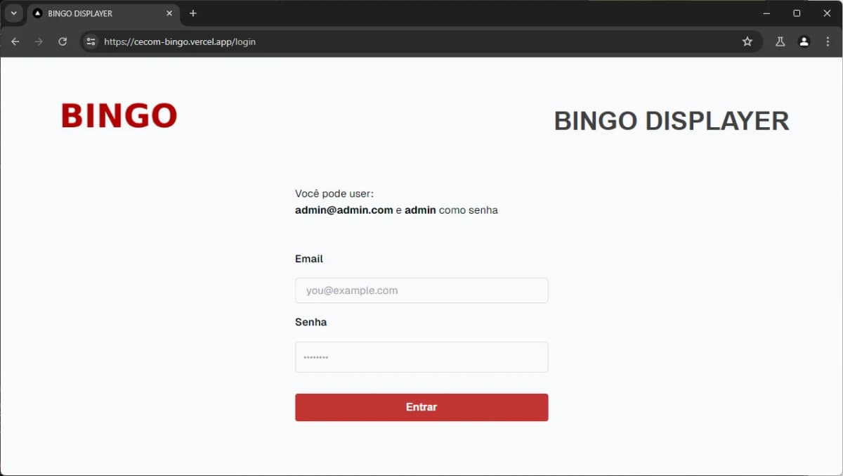 Bingo Displayer screenshot 1